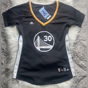 NEW Women's Adidas Stephen Curry Gray Golden State Warriors Jersey size Medium